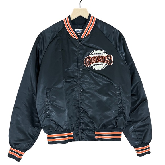 chalk line Other - Vintage 80s San Francisco Giants MLB Satin Jacket size Medium Chalk Line Black